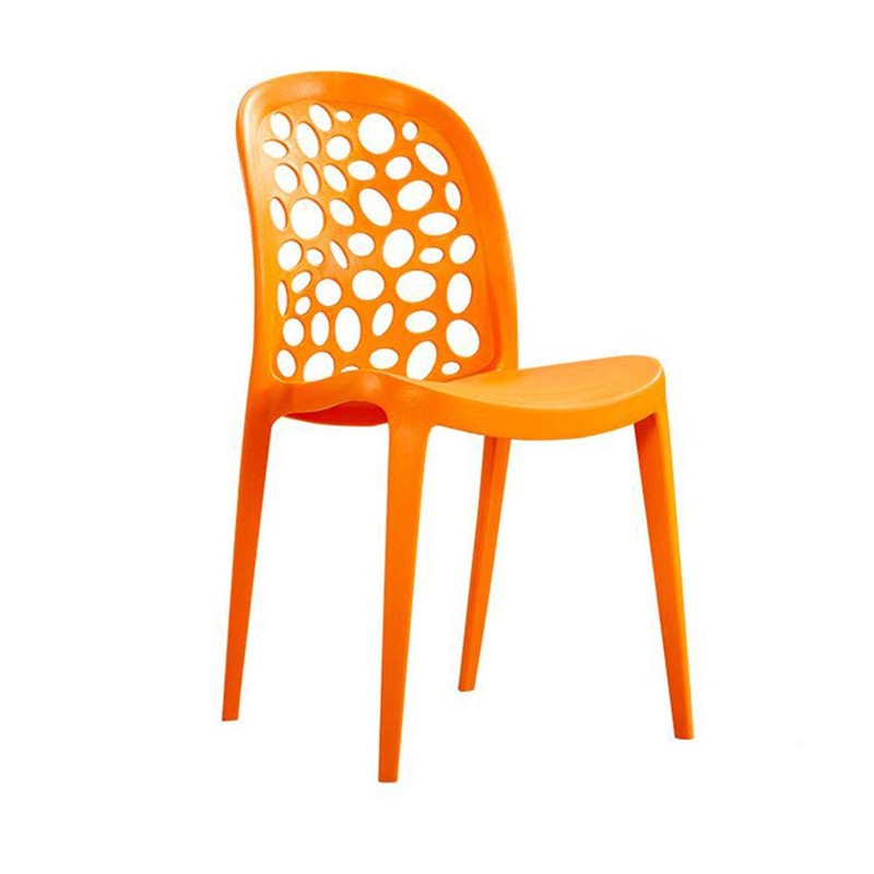 Dining chair cafe restaurant garden orange polypropylene stackable Design 