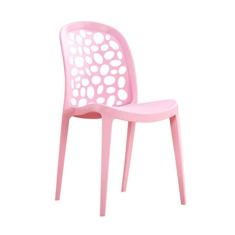 Dining chair cafe restaurant garden pink polypropylene stackable Design 