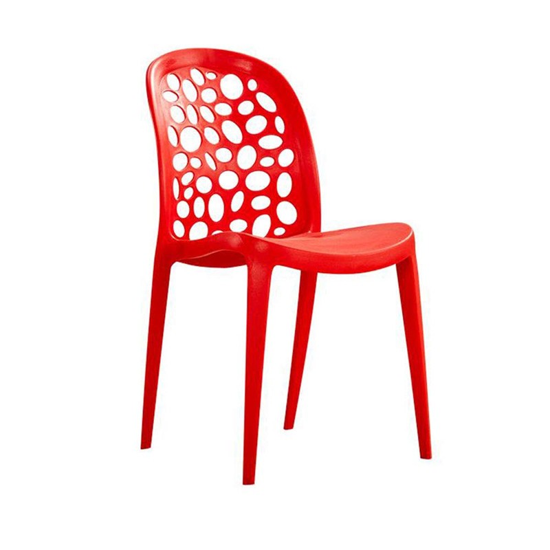 Dining chair cafe restaurant garden red polypropylene stackable Design 