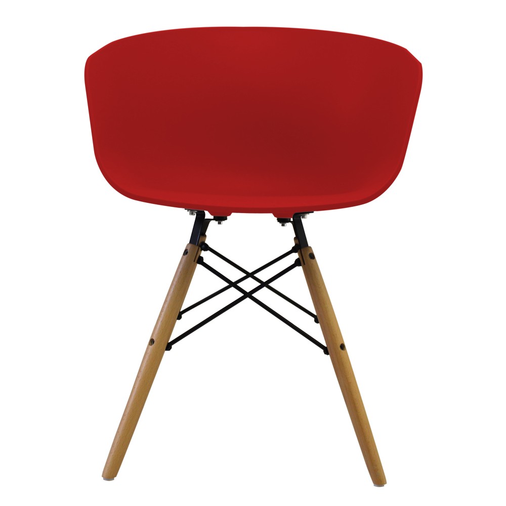 Vogue Armchair Natural Legs Red