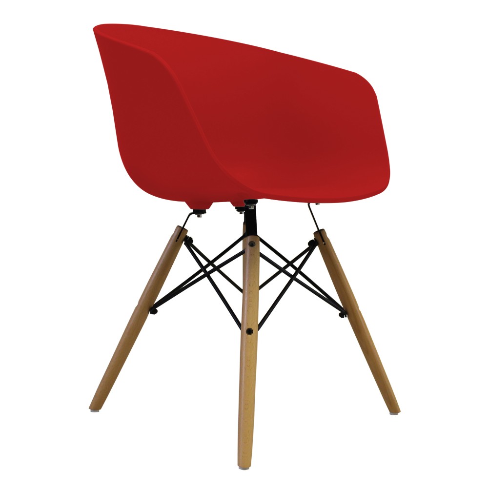 Vogue Armchair Natural Legs Red