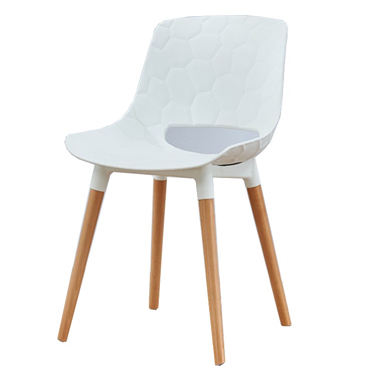 Davis Scandianavian Design Chair Wood Leg White  PP seat
