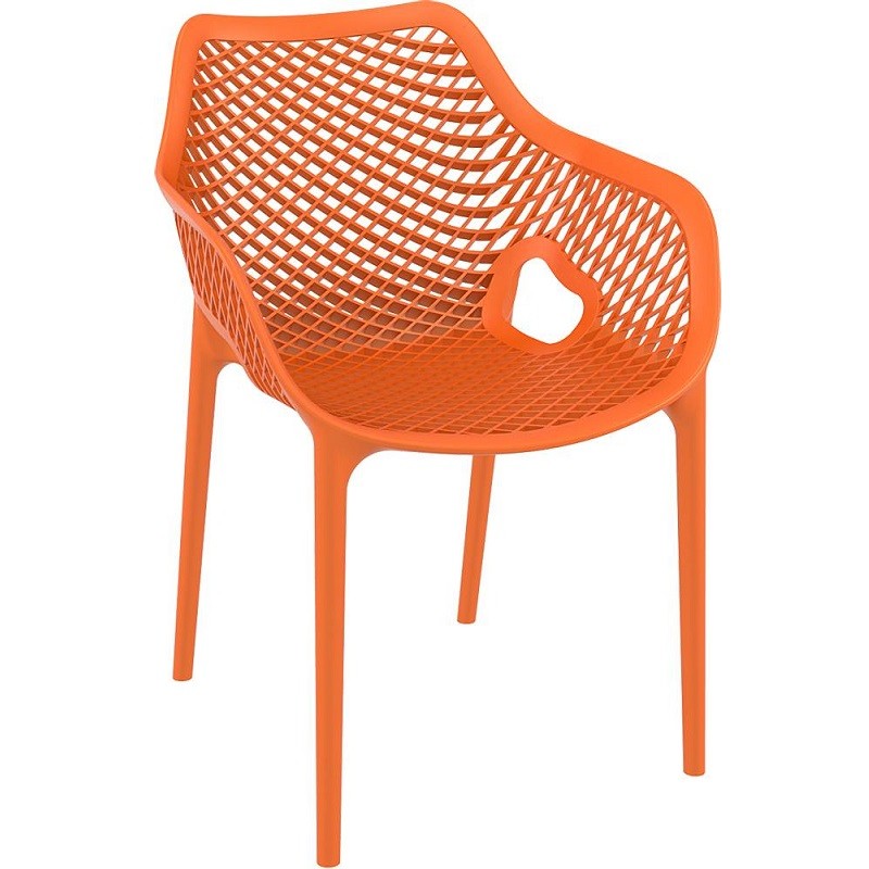 Compamia Air XL Outdoor Dining Chair Armrest Orange PP Stackable
