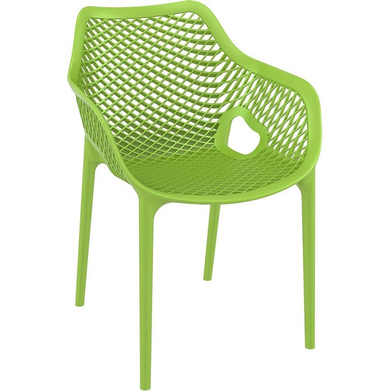 Compamia Air XL Outdoor Dining Chair Armrest Green PP Stackable