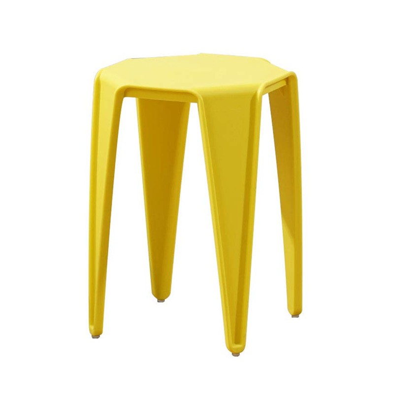 PP Stool Side Coffee Table Stackable Yellow