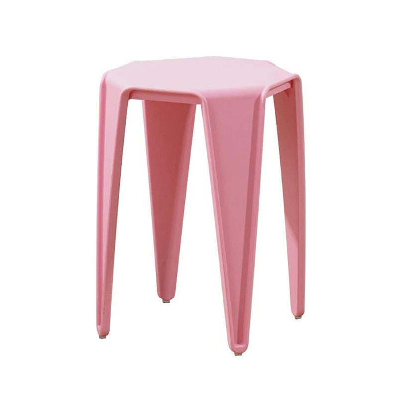 PP Stool Side Coffee Table Stackable Pink