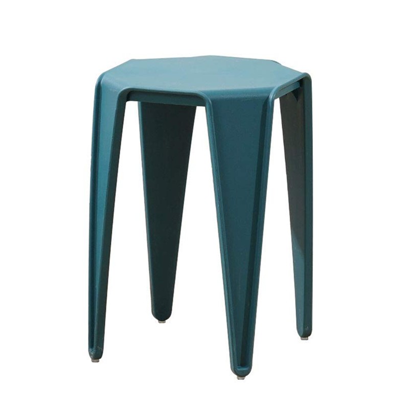 PP Stool Side Coffee Table Stackable Dark Blue