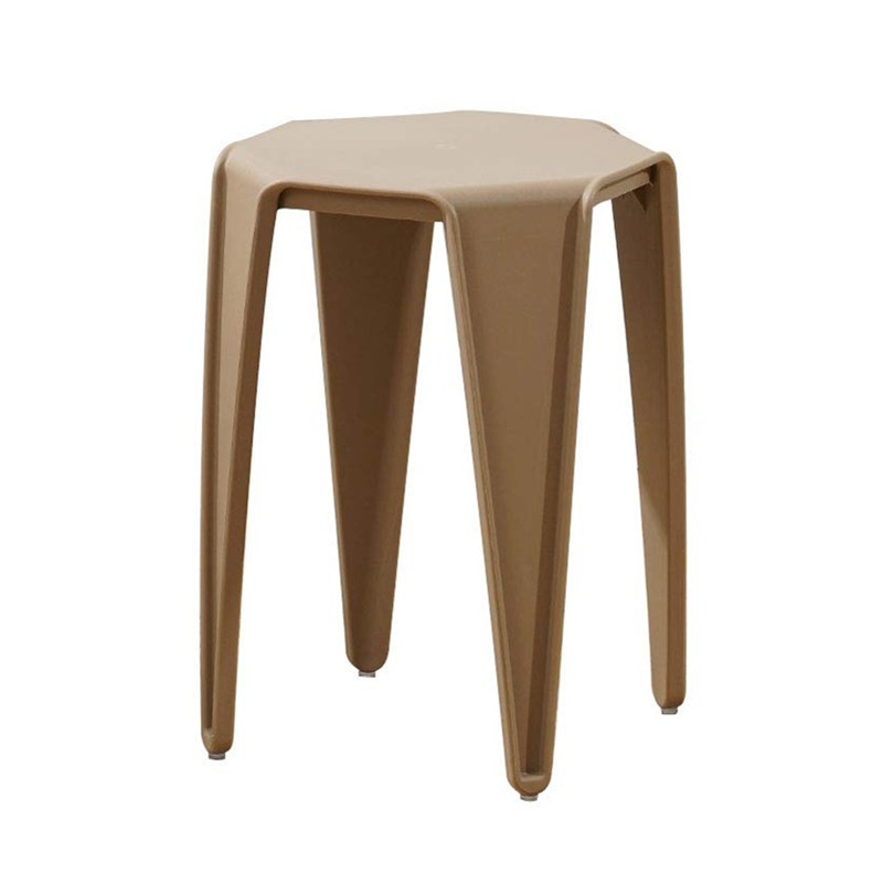 PP Stool Side Coffee Table Stackable Brown