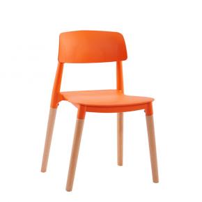 Polypropylene chair orange kitchen bistro cafe dining restaurant 