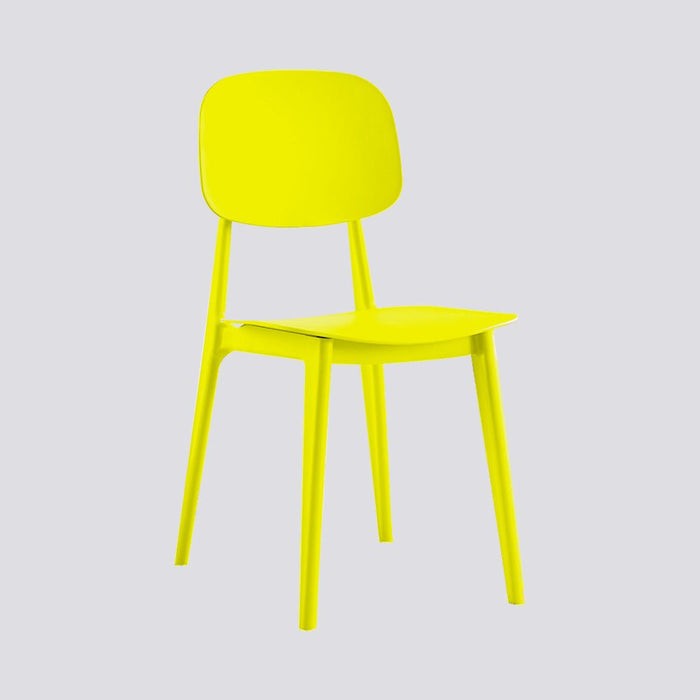 Candy chair polypropylene yellow durable stylish dining cafe restaurant