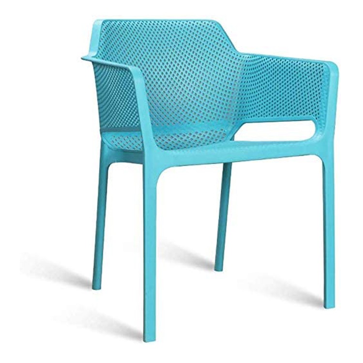 Nardi Net armchair blue polypropylene stackable comfortable outdoor garden cafe dining