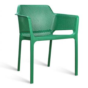 Nardi Net armchair green polypropylene stackable comfortable outdoor garden cafe dining