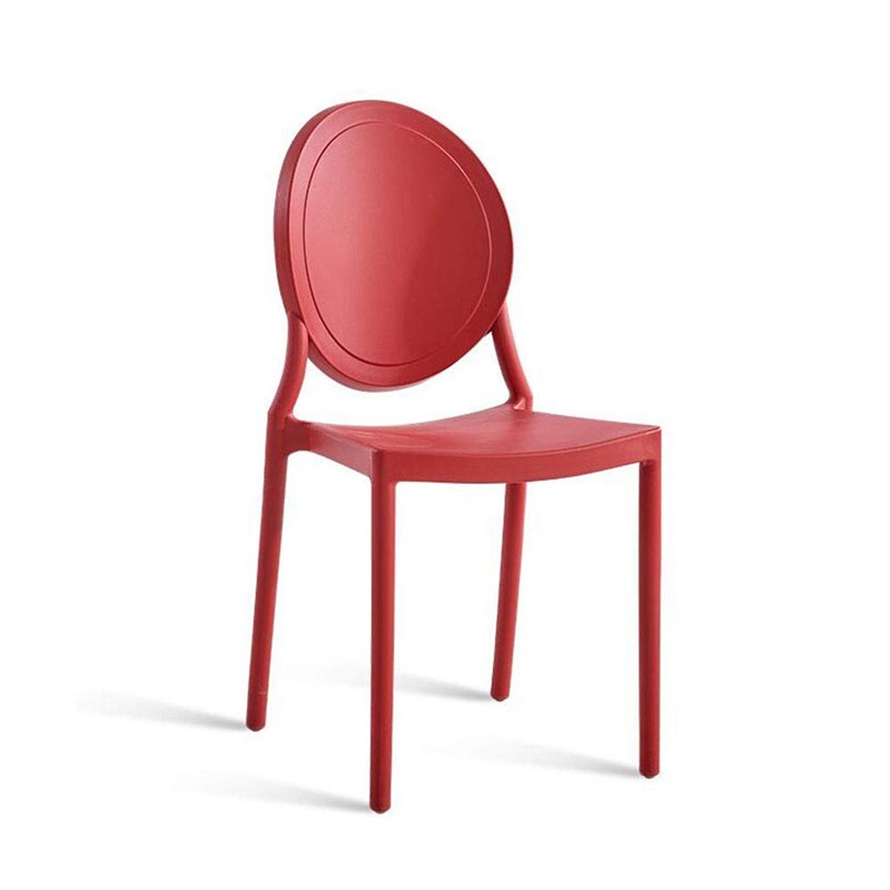 PP Chair red stackable indoor outdoor garden dining cafe