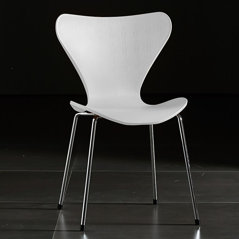 Series 7 chair white pp seat chromed legs
