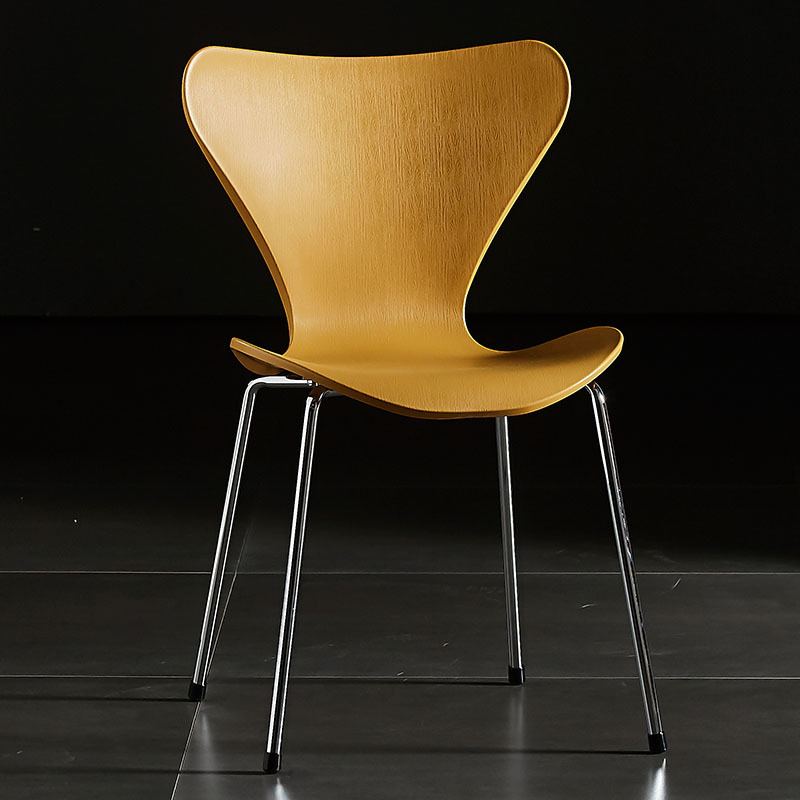 Series 7 chair yellow pp seat chromed legs