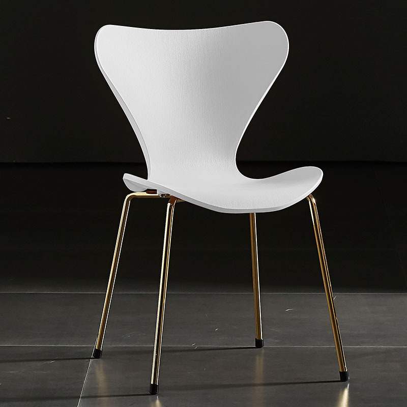 Series 7 chair white pp seat golden metal legs