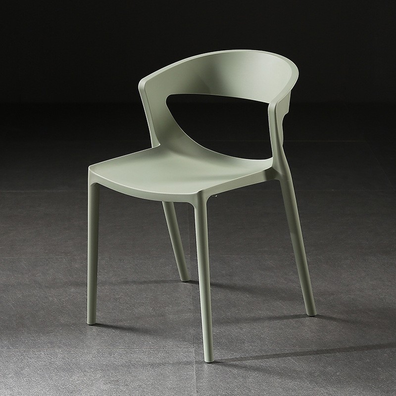 Kicca One chair polypropylene plastic stackable dining cafe in light green