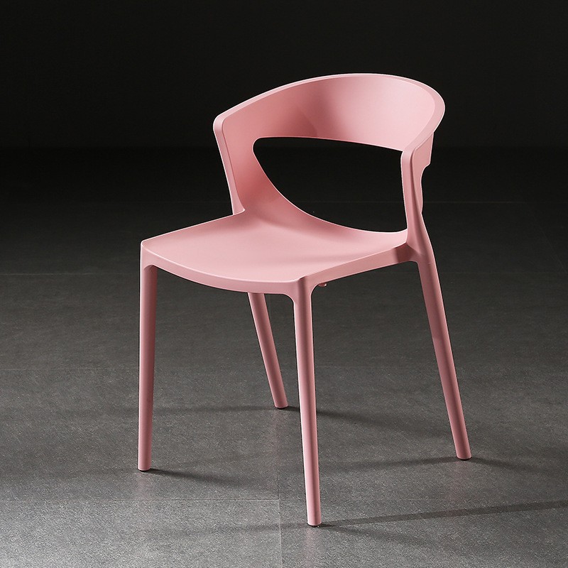 Kicca One chair polypropylene plastic stackable dining cafe in pink