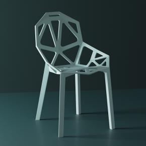 Magis chair one light blue polypropylene stackable