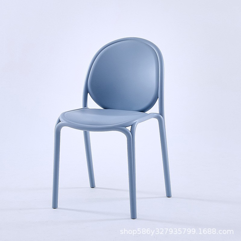 plastic cafe chair blue pp stackable