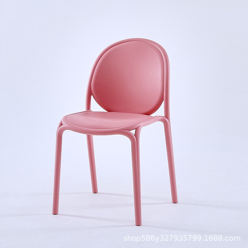 plastic cafe chair pink pp stackable