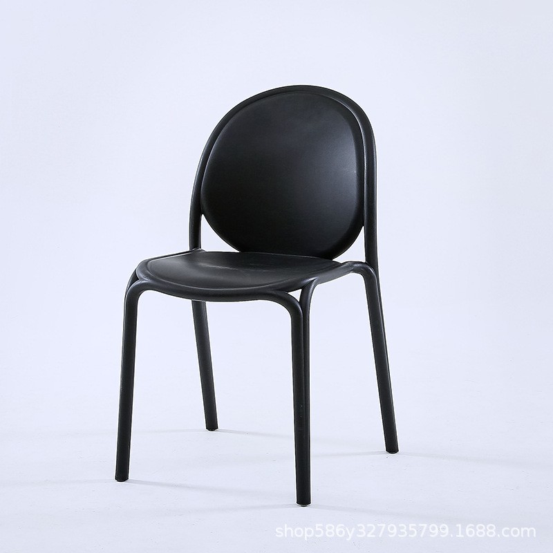 plastic cafe chair black pp stackable