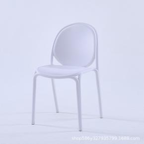 plastic cafe chair white pp stackable