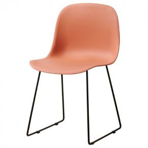 PP Material Seat Chair with a sleek black metal base